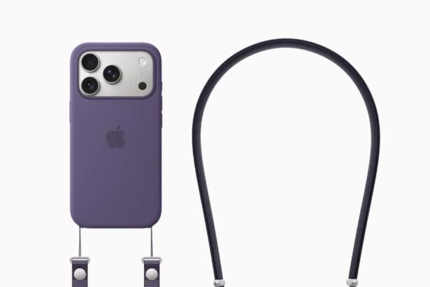 iPhone 17 Pro shown in the purple Crossbody Strap.
