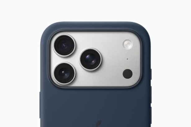 iPhone 17 Pro shown in a Silicone Case in midnight.