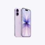 iPhone 17, back exterior, lavender color, Dual Fusion camera system, front exterior, all screen design, Dynamic Island, thin black display border, side exterior, Action button, volume buttons, Side button, Camera Control button