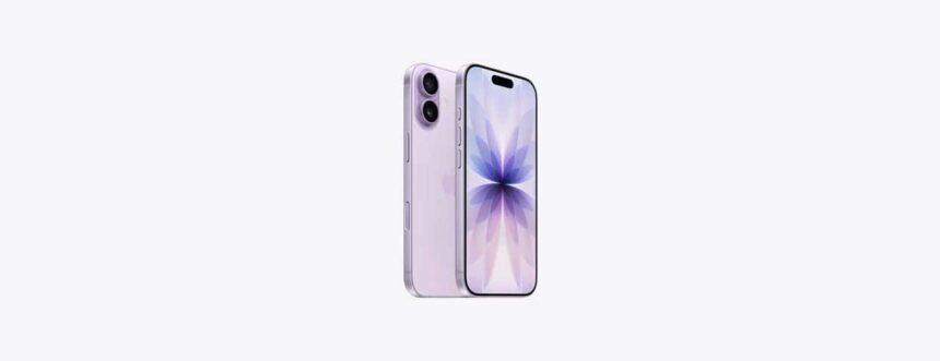 iPhone 17, back exterior, lavender color, Dual Fusion camera system, front exterior, all screen design, Dynamic Island, thin black display border, side exterior, Action button, volume buttons, Side button, Camera Control button