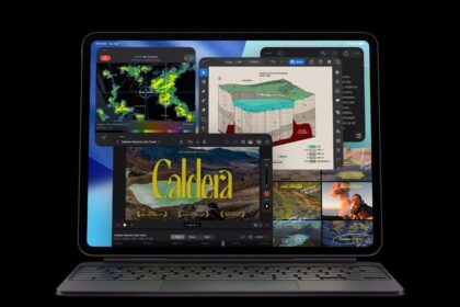 A close-up of the new iPad Pro with M5.