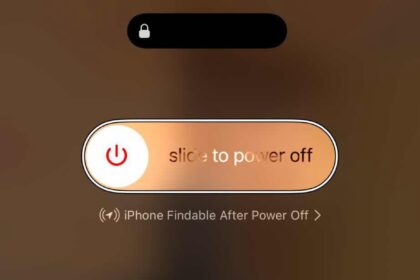 Slide to power off slider on iPhone