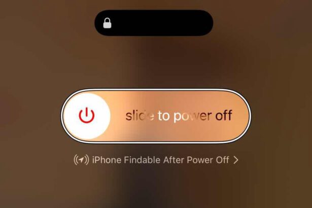 Slide to power off slider on iPhone