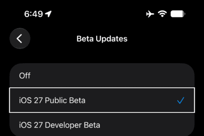 iOS 27 public beta