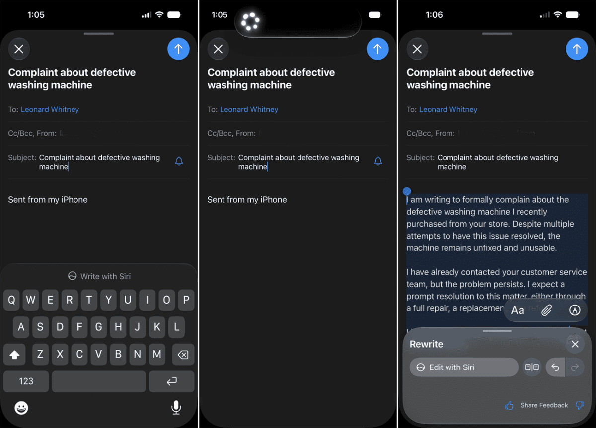 iOS 27 write with Siri AI
