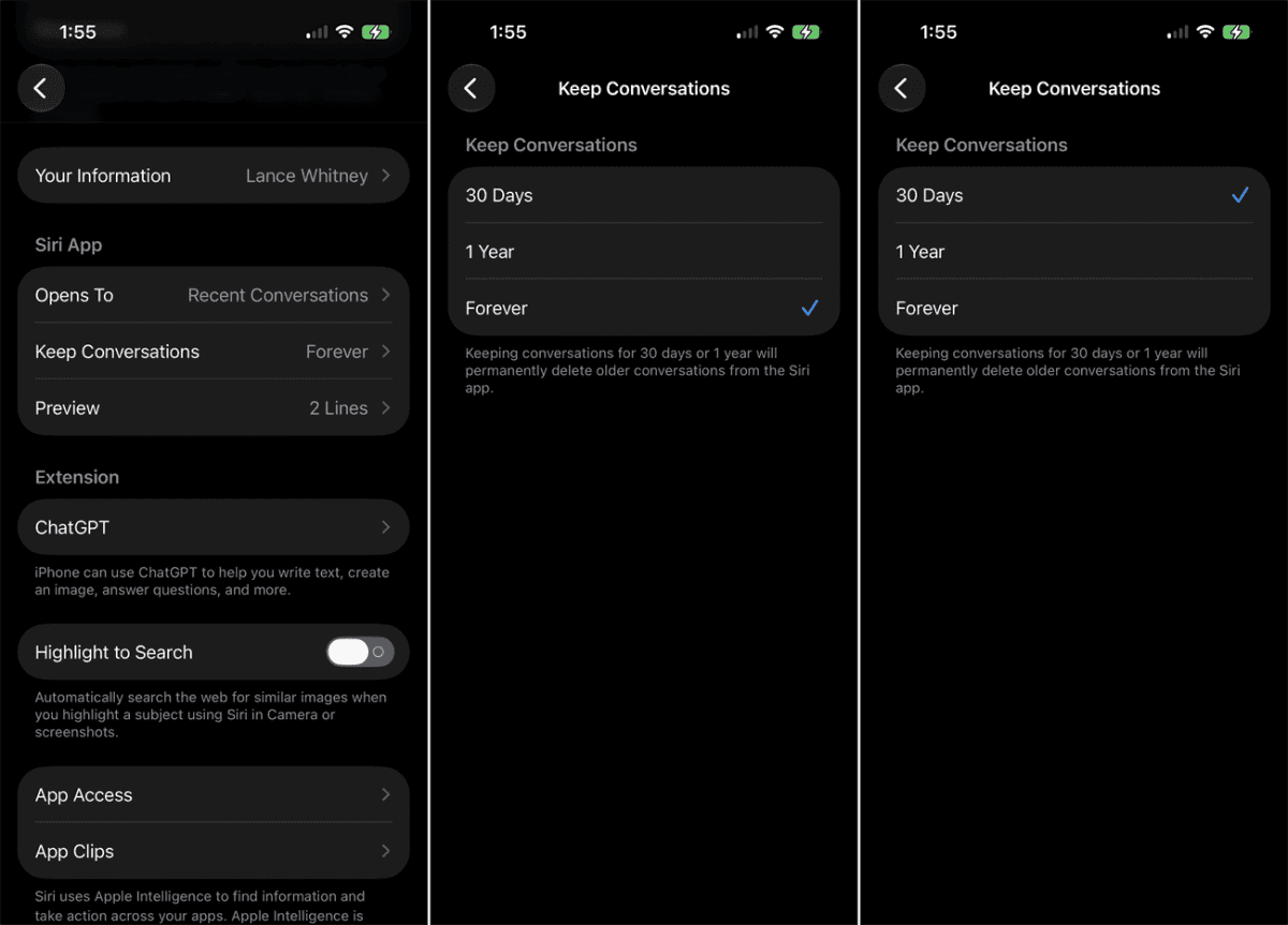 iOS 27 Choose How Long Your Siri Conversations are Stored