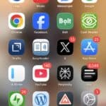 iPhone homescreen screenshot