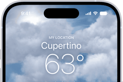 The Weather app on iPhone showing current conditions, the hourly forecast and the 10-day forecast